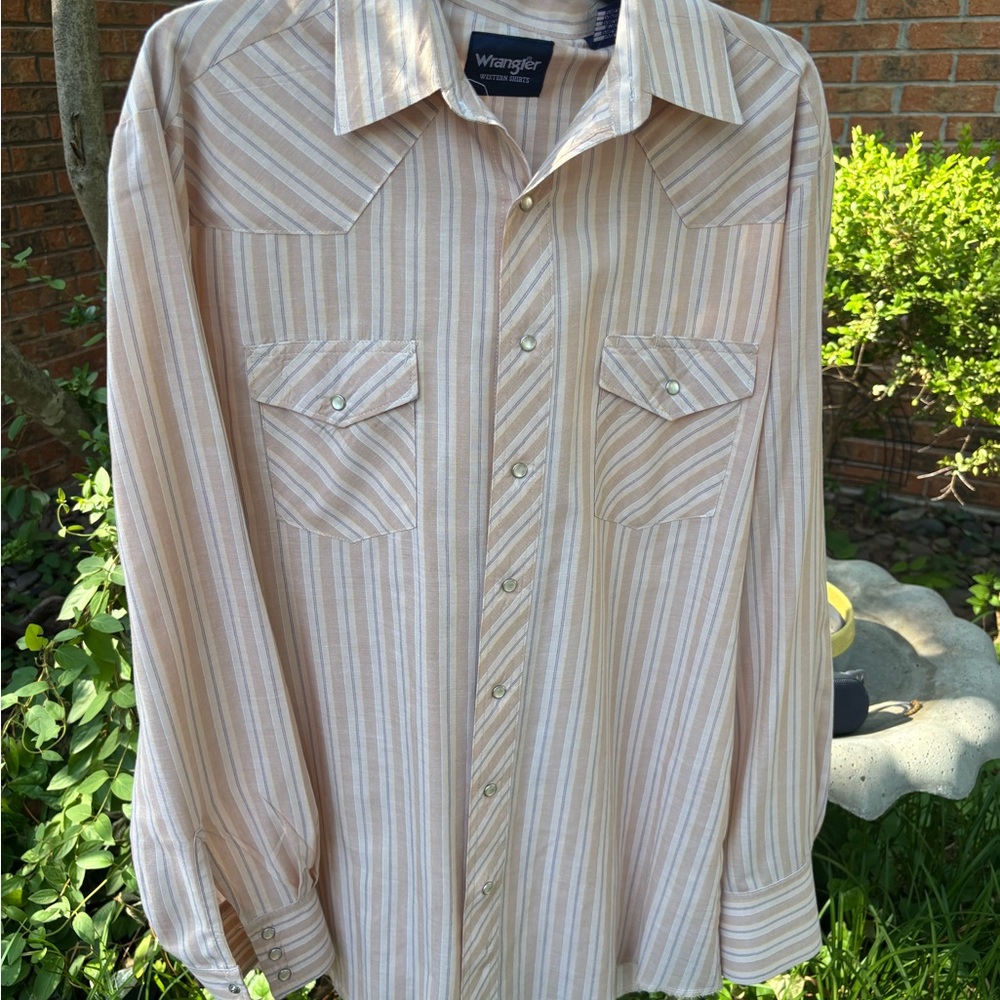 Wrangler Striped Button-Up Shirt